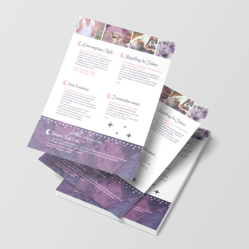 Création d’une Identité Graphique Complète pour Claire, Praticienne en Reïki et Communication Animale
