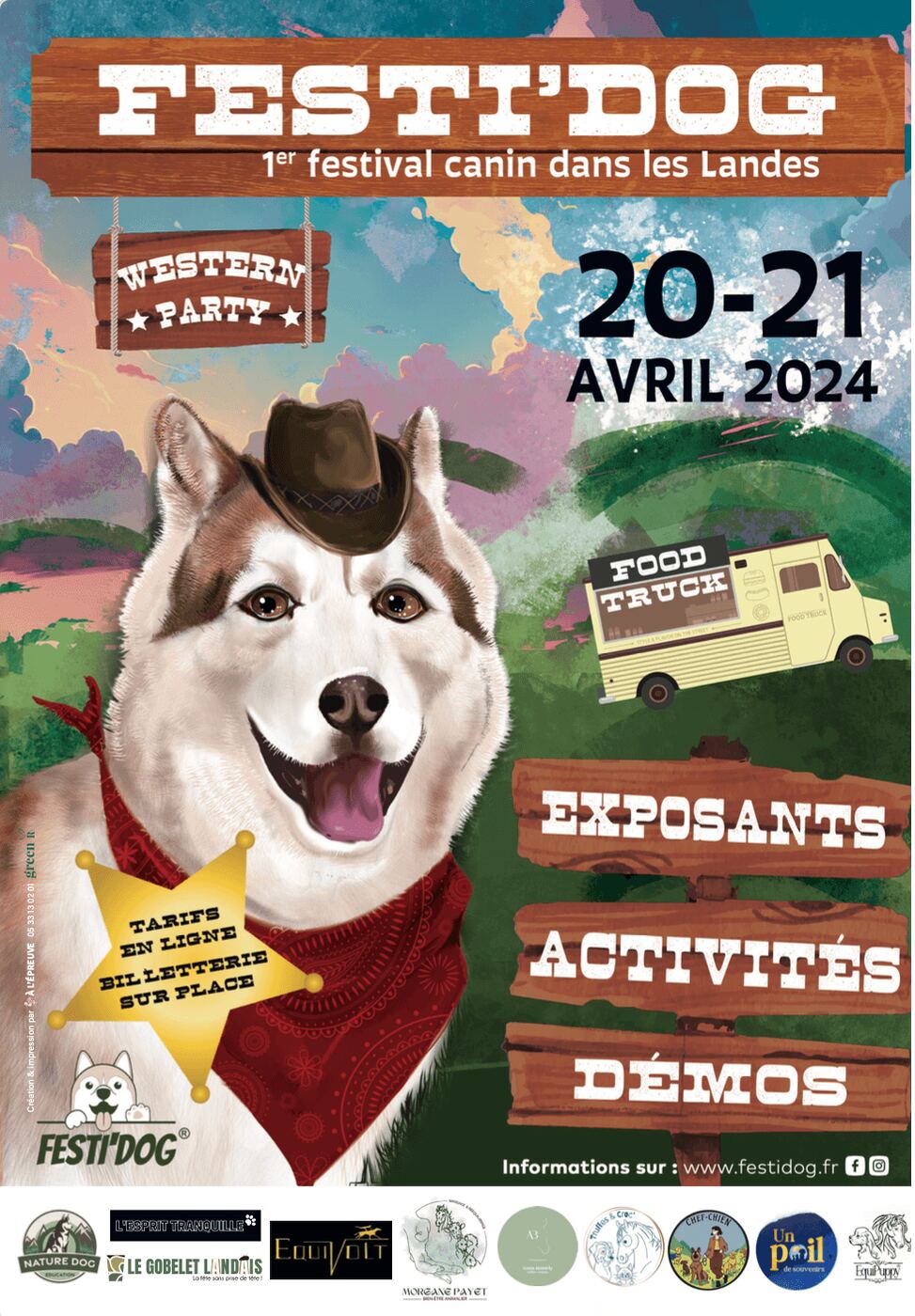 Création de l’Identité Visuelle pour le Festidog : Premier Festival Landais dédié aux Chiens 2