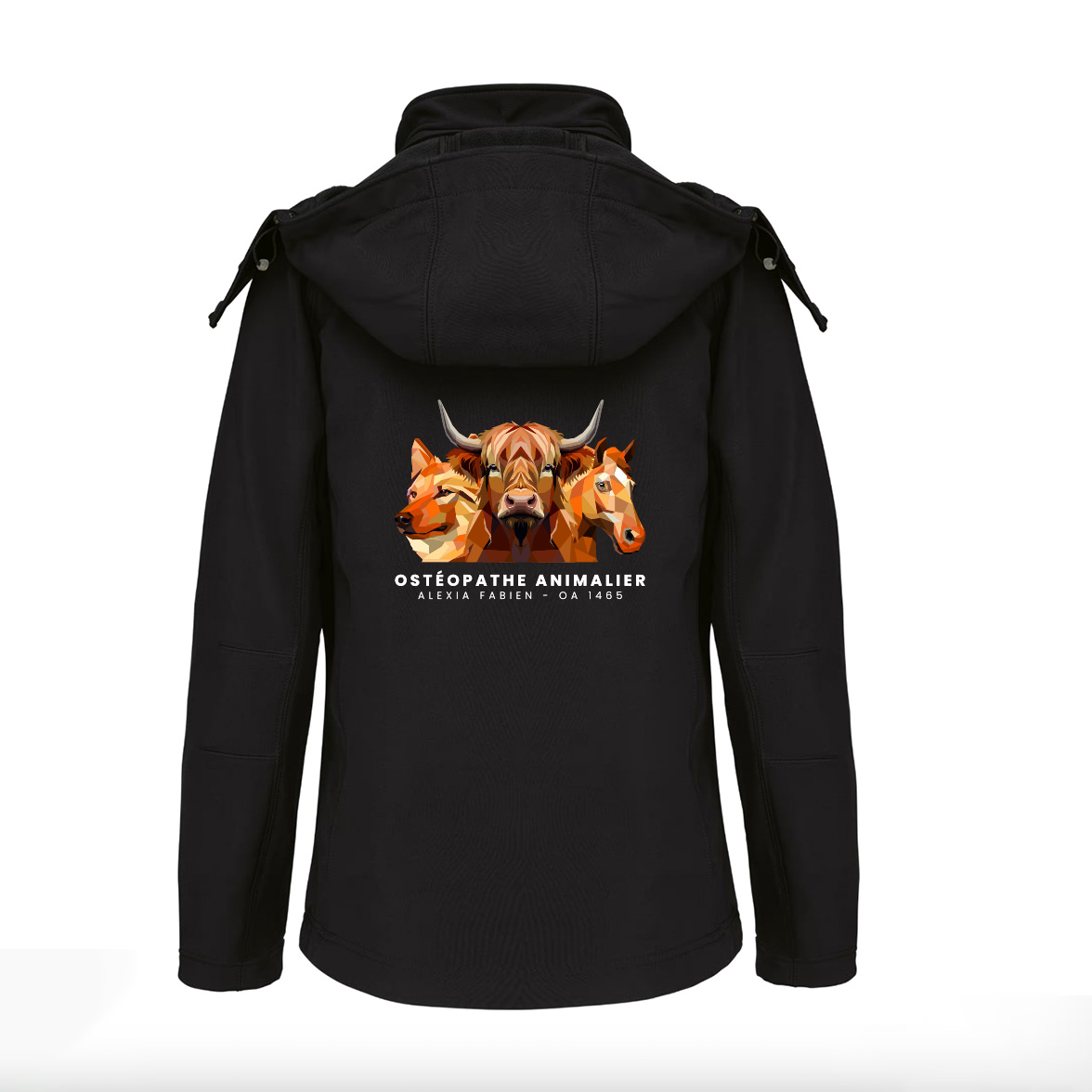 Flocage Textile pour une Ostéopathe Animalière : Polos et Manteau Résistants et Élégants
