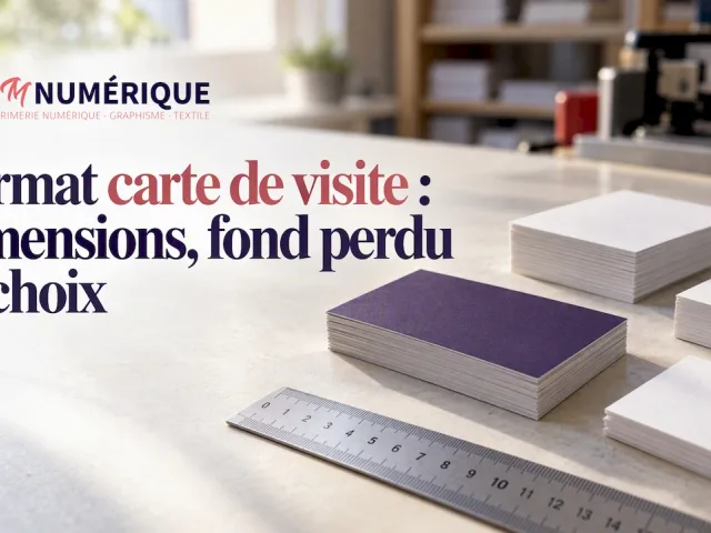 Format carte de visite : dimensions, fond perdu et choix