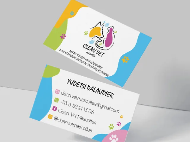 Des supports de communication colorés pour un Service de Toilettage Itinérant