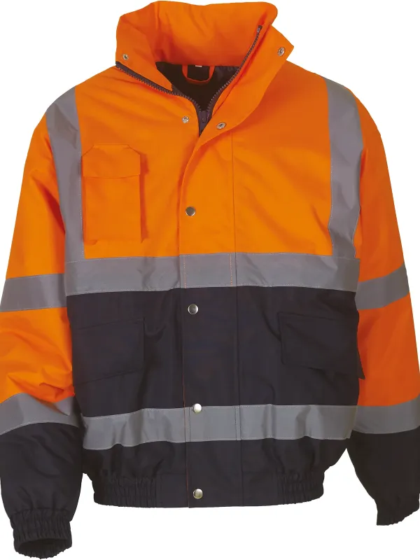Two-tone hi-vis bomber jacket