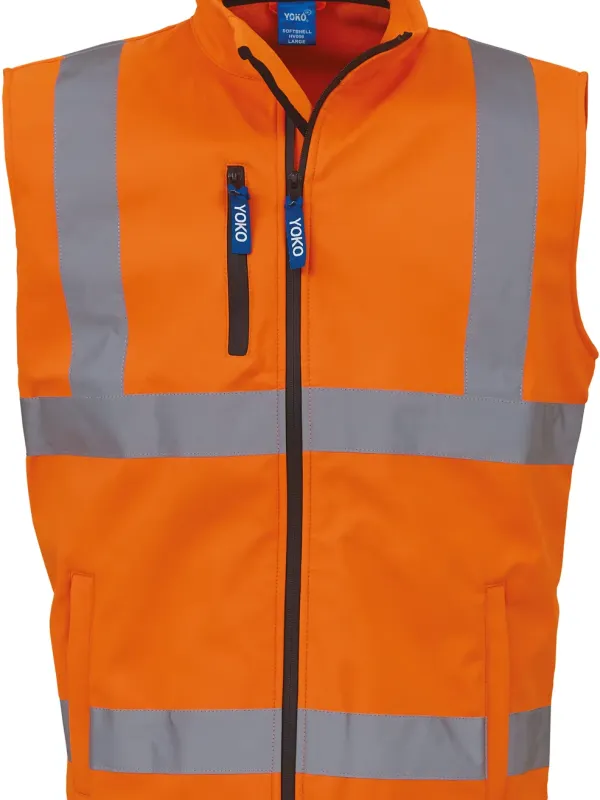 Chaleco softshell de alta visibilidad
