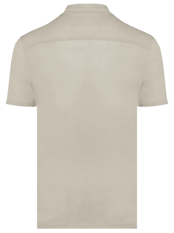 Camisa de manga corta de lino de hombre