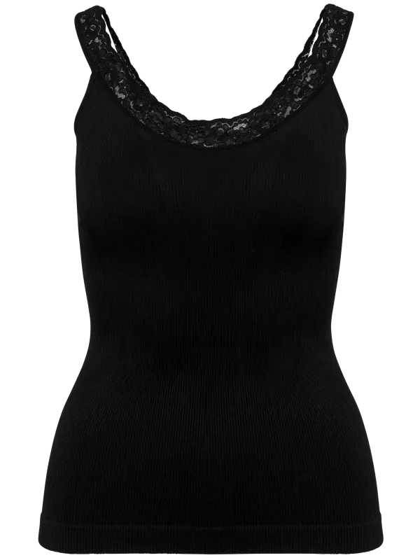 Camiseta ecorresponsable sin costuras con encaje