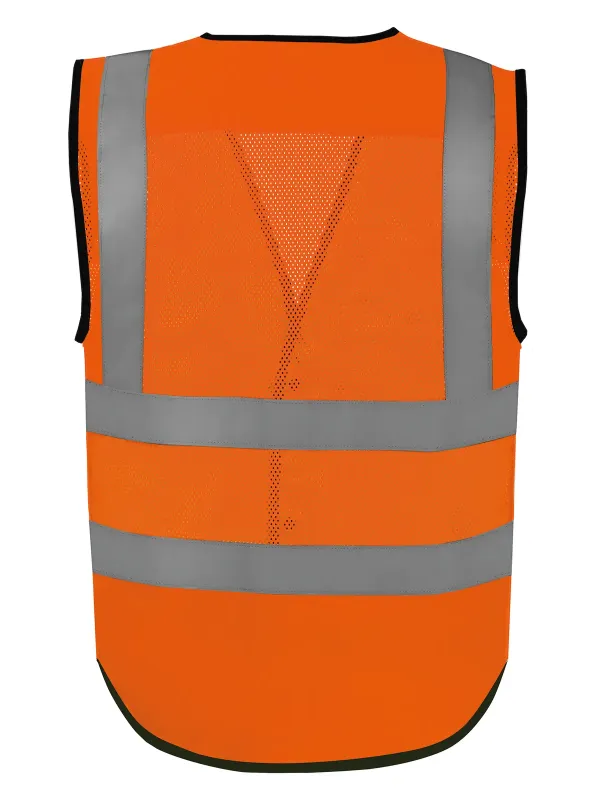 Eco Superior high-visibility buttoned vest