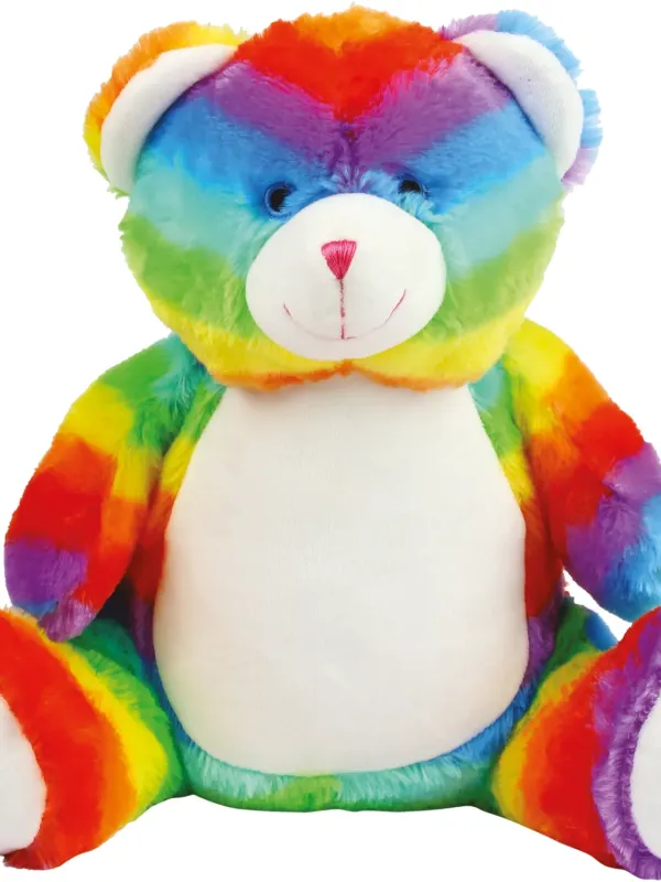 Peluche zippée Ours multicolore