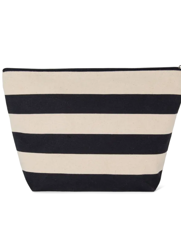 Extra-large Breton stripe pouch