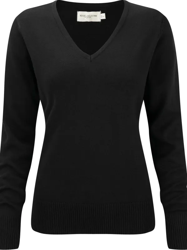 Pullover femme col v
