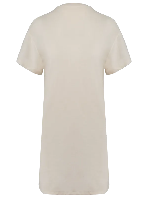 Robe t-shirt écoresponsable en éponge à épaules tombantes femme