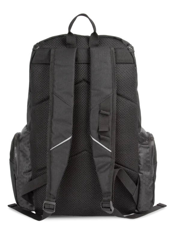 Recycled sports backpack with object holder