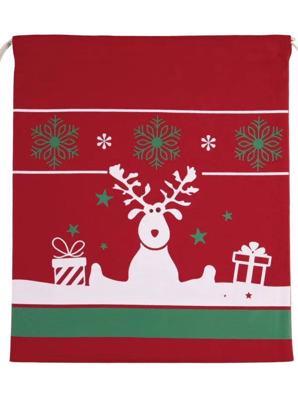 Drawstring bag with Christmas patterns