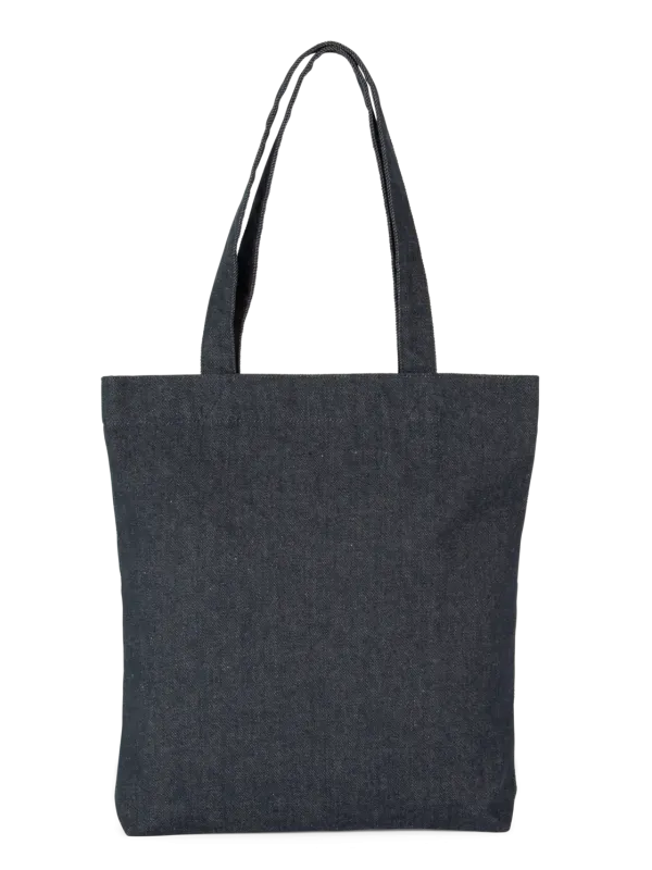 Recycled cotton denim look tote bag