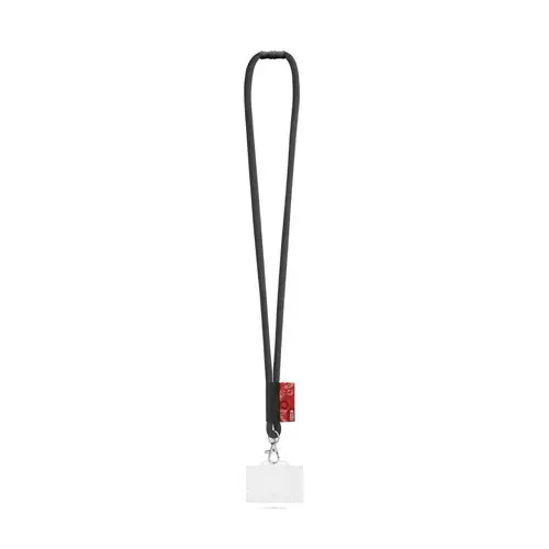 WATFORD. SET Lanyard TUBE Long (Ø 7 mm) avec mousqueton à déclenchement de 9 mm, fermoir de sécurité Ø 7 mm et