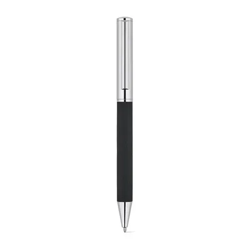 SLAUGHTER. Stylo à bille documentaire en acier inoxydable avec une finition brillante et une encre noire