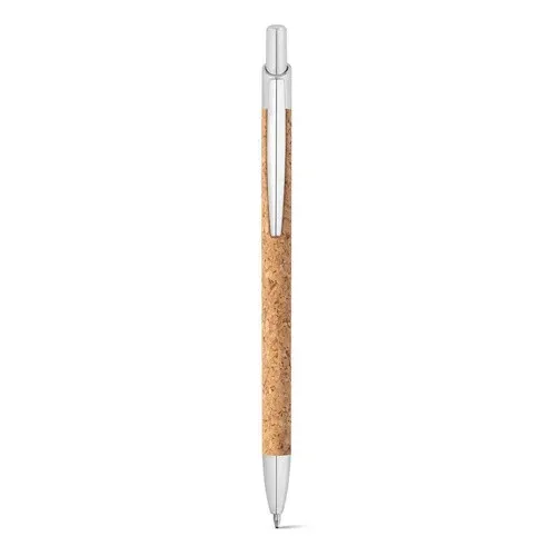 NATURA. Stylo en liège et aluminium recyclé (100 % rAL) avec clip