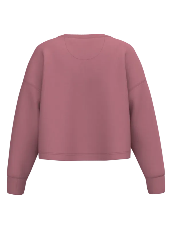 Ladies' crew neck crop sweatshirt