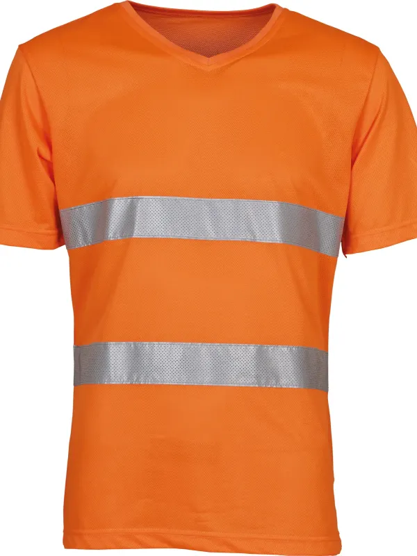 Camiseta de cuello en V de alta visibilidad Top Cool