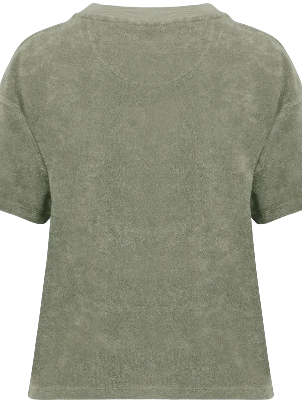 Camiseta sostenible de rizo de mujer