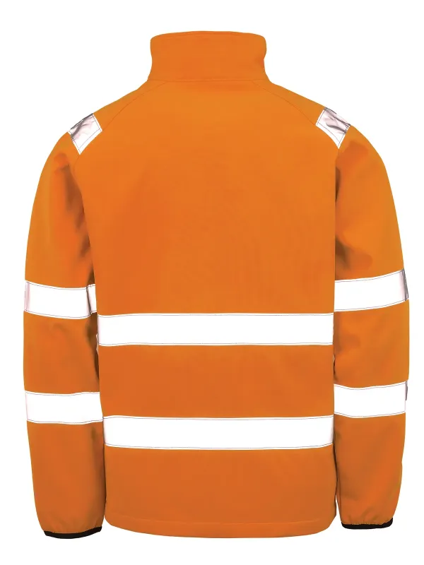 Recycled softshell safety jacket