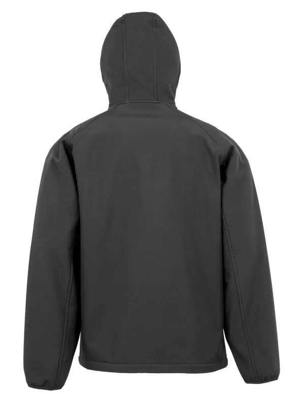 Men's 3-layer recycled softshell jacket with hood