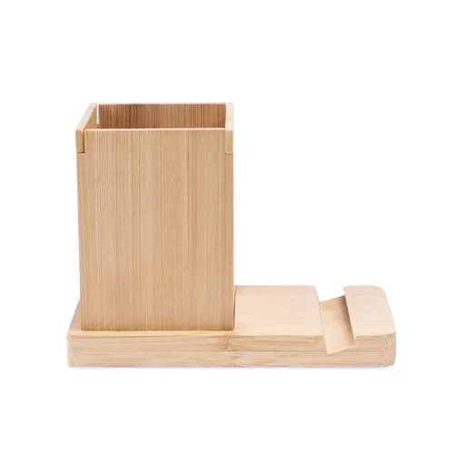 Produit ERWIN. Set de bureau avec support pour téléphone portable et gobelet Image