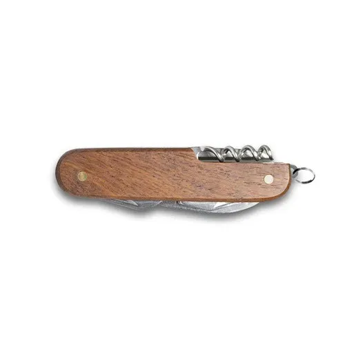 Produit BELPIANO. Couteau de poche multifonction en acier inoxydable et bois Image