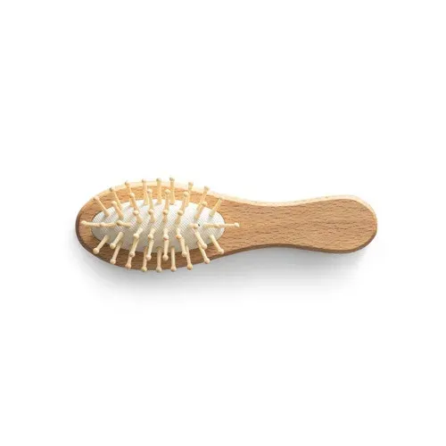 Produit DERN. Brosse à cheveux en bois avec dents en bambou Image