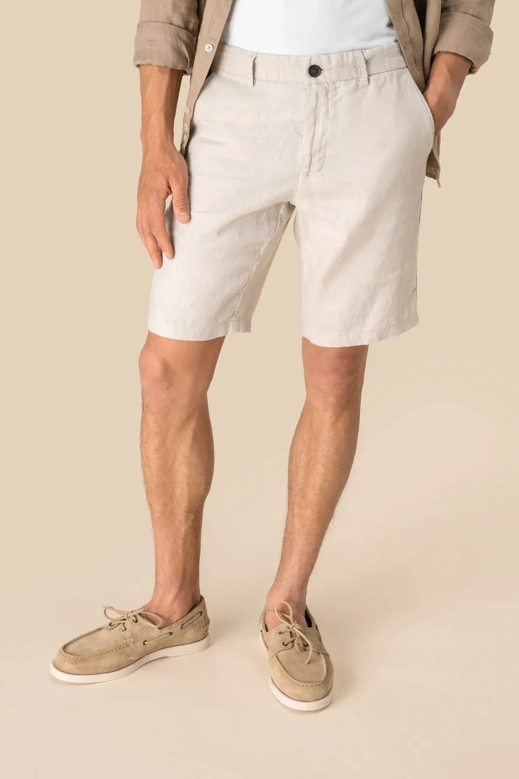 Men's Linen Bermuda Shorts