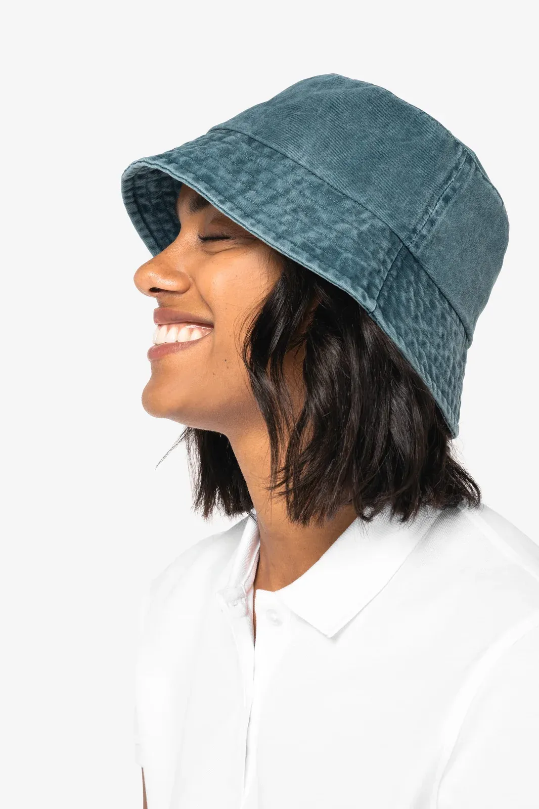 Eco-friendly unisex washed effect bucket hat