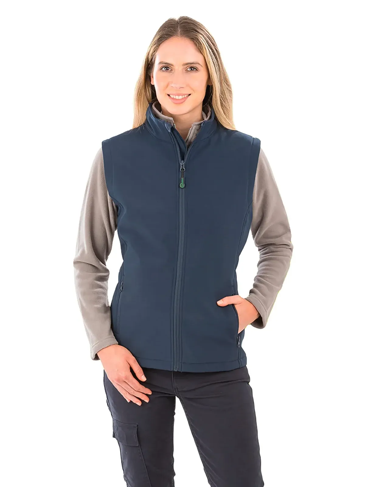 Chaleco softshell de mujer reciclado