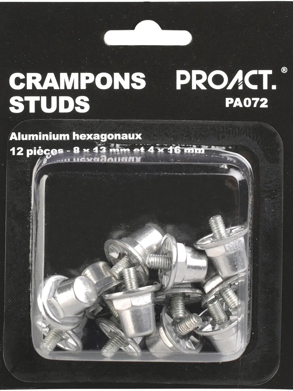 Box of 12 hexagonal aluminium studs