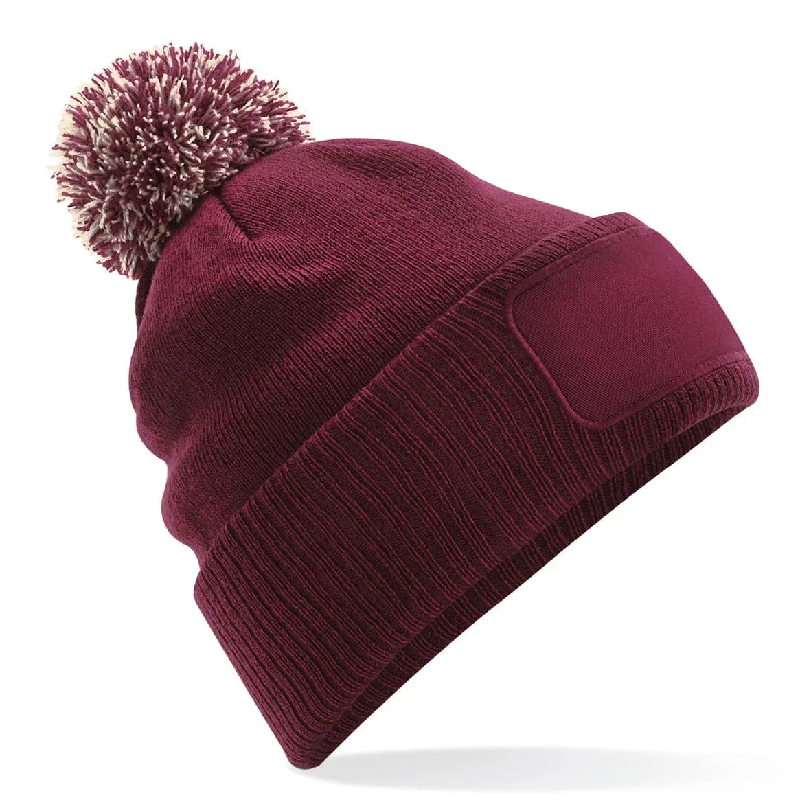 Snowstar® patch pom-pom beanie