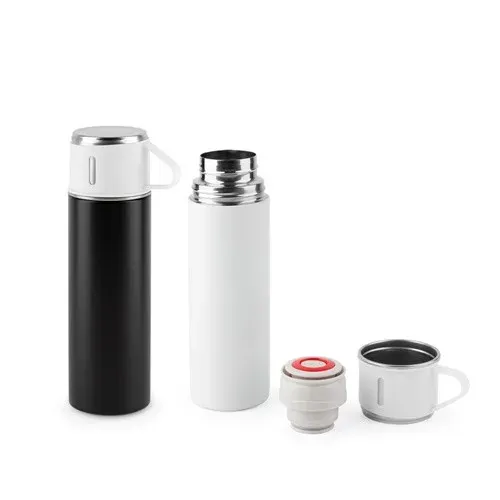 COMANECI. Botella de acero inoxidable de doble pared (90% reciclado) con acabado mate 490 mL