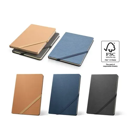 HUXLEY. Cuaderno A5 con tapa dura, fabricado con papel resistente al agua