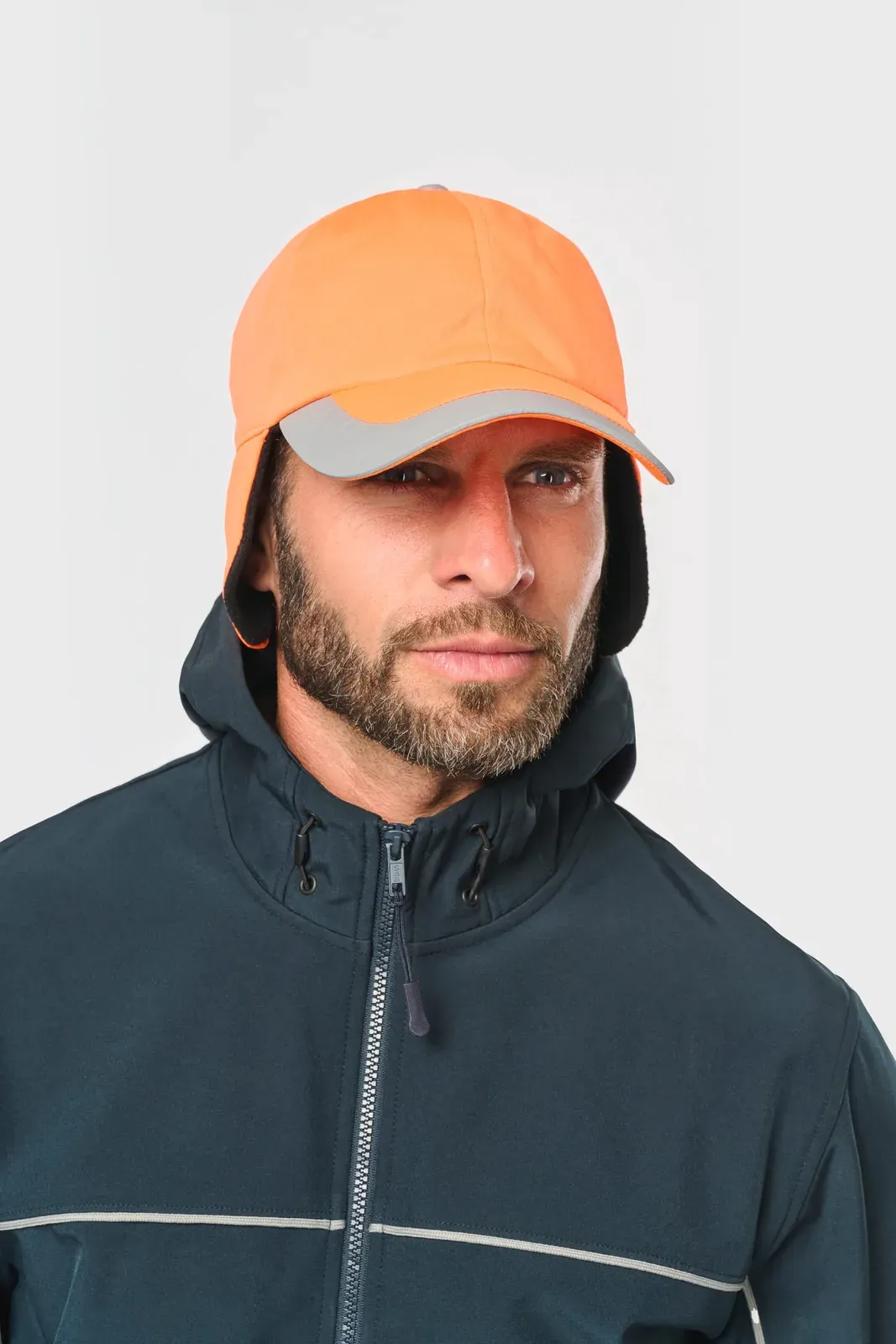 Gorra de invierno fluorescente de 6 paneles