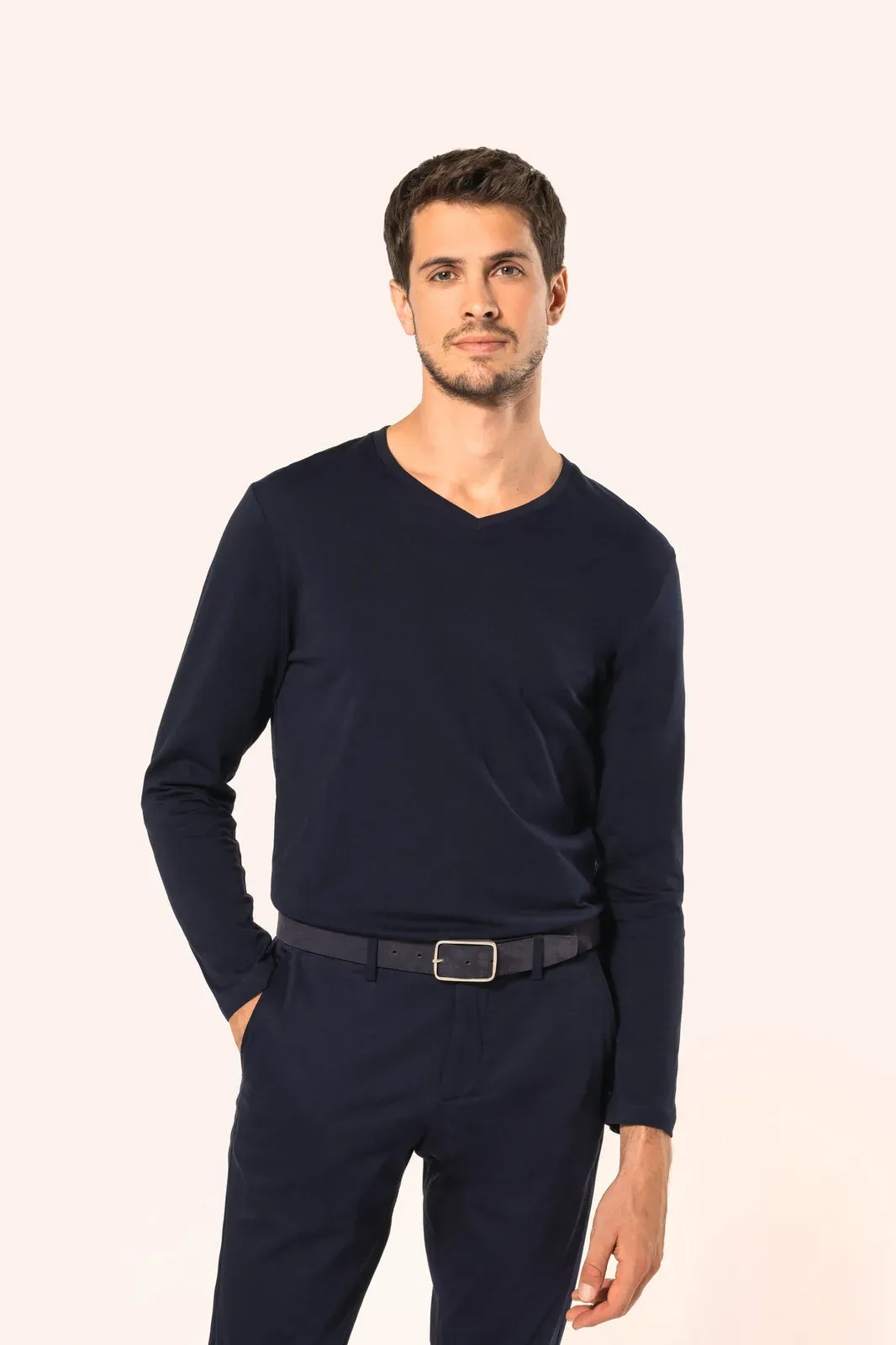 Men's velvet leather belt