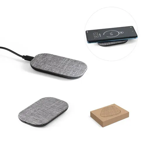 RENEWAL CHARGER. Cargador inalámbrico rápido de 10W, fabricado en PET reciclado (100% rPET)