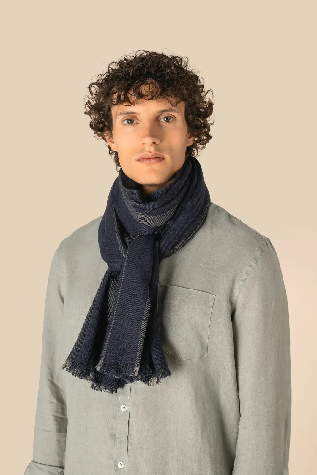 Fular de rayas unisex