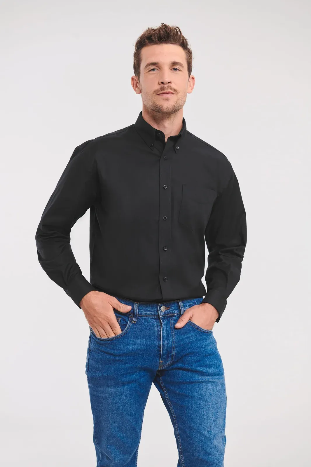 Camisa de hombre manga larga Oxford