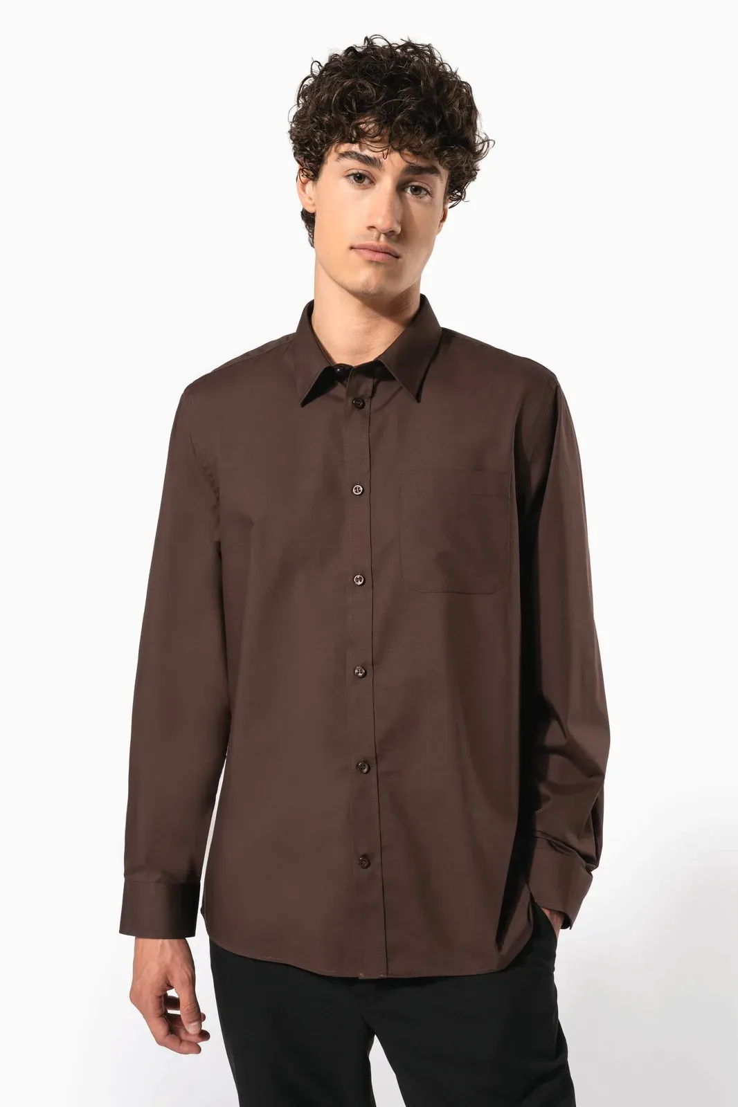 Men's easy-care polycotton poplin shirt