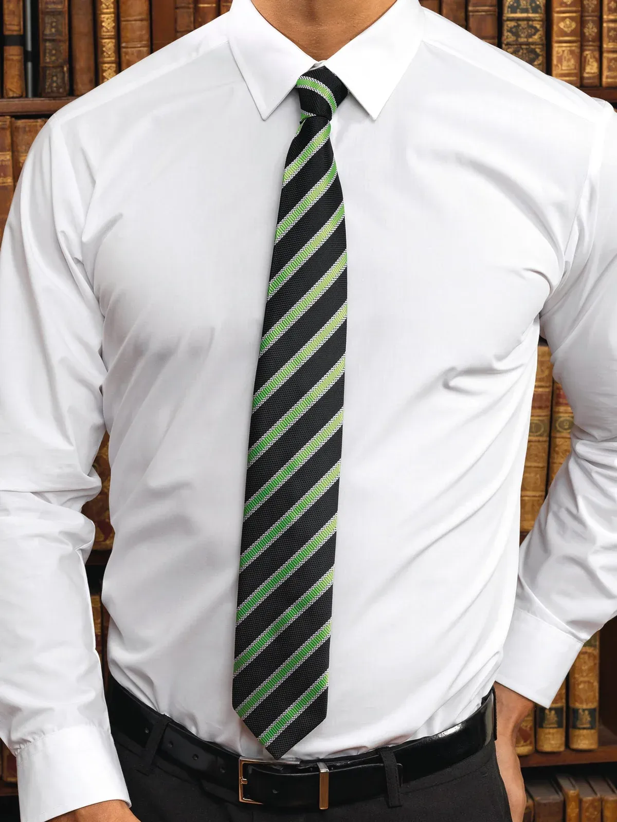 Waffle stripe tie