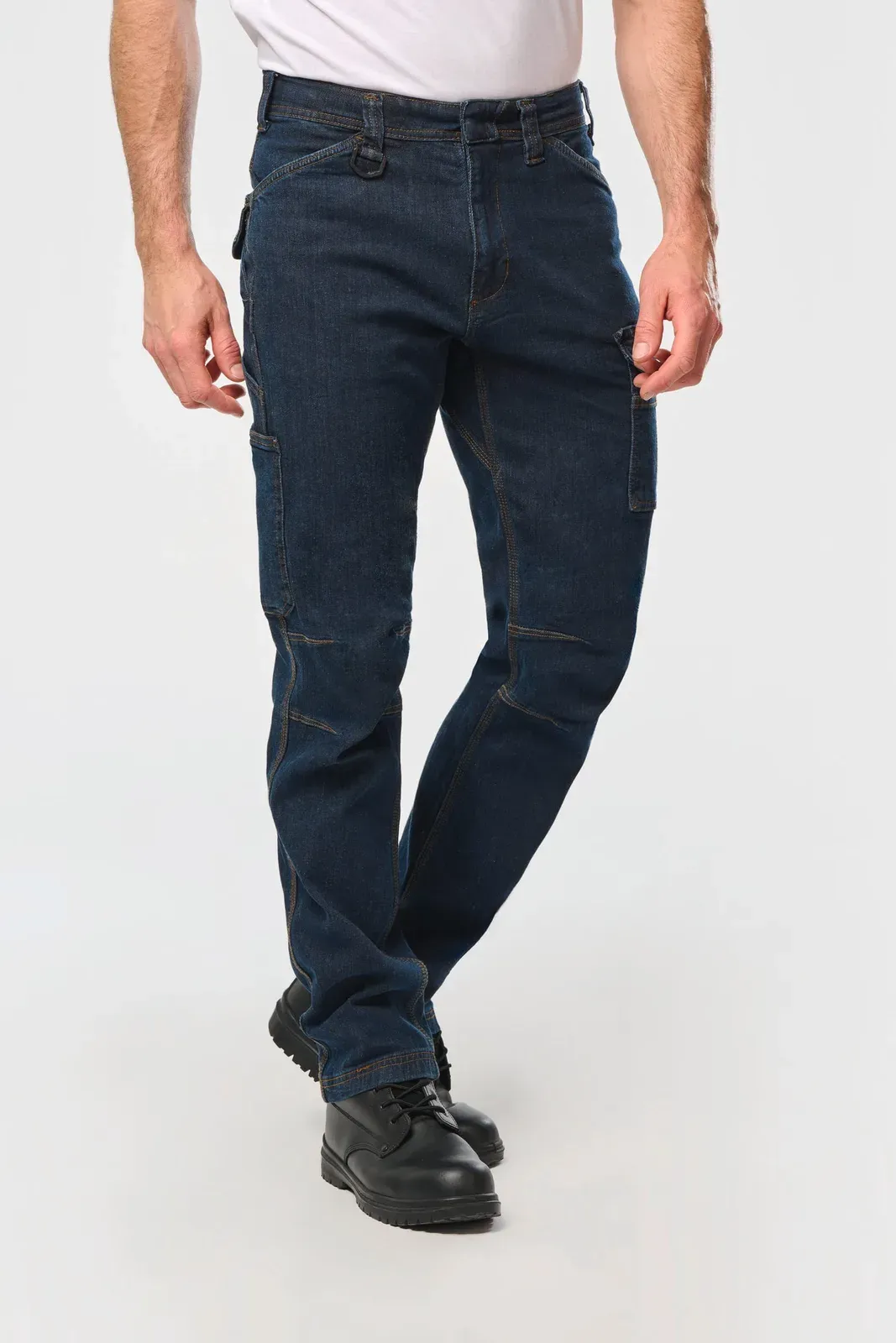 Pantalón denim multibolsillos de hombre
