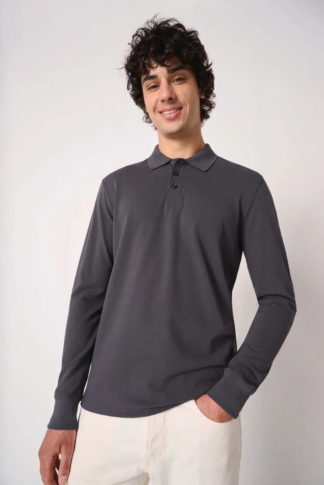 Polo piqué LSL homme