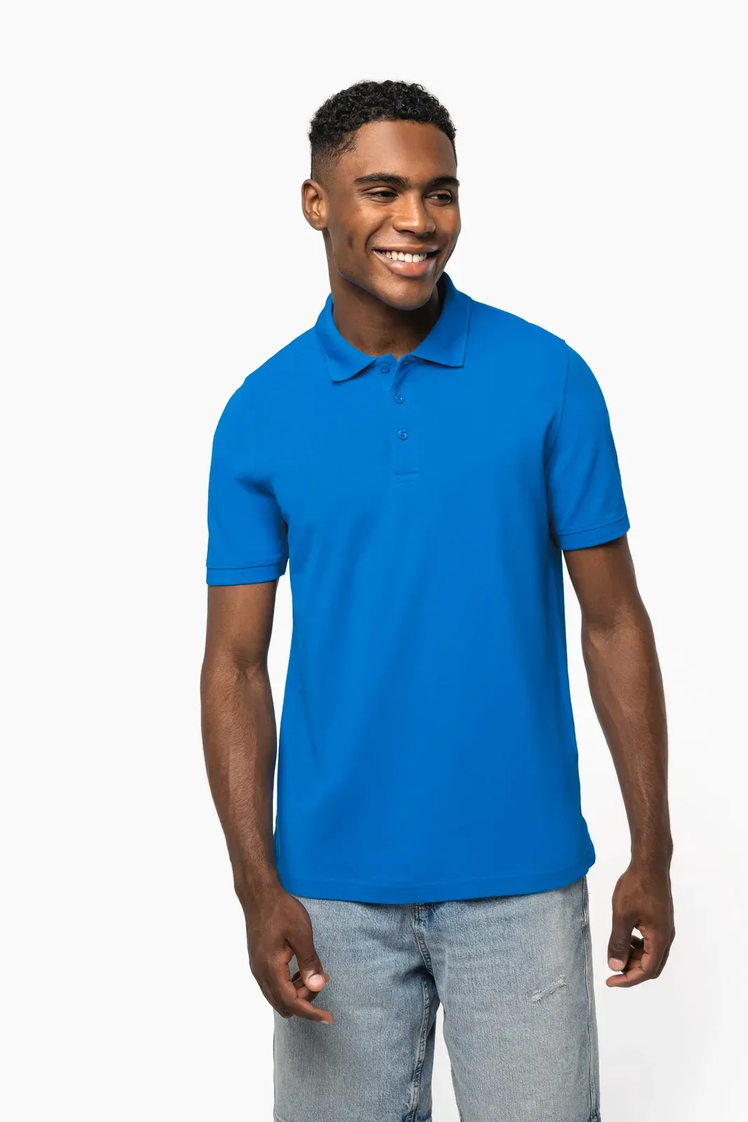 Men's short sleeve piqué polo shirt