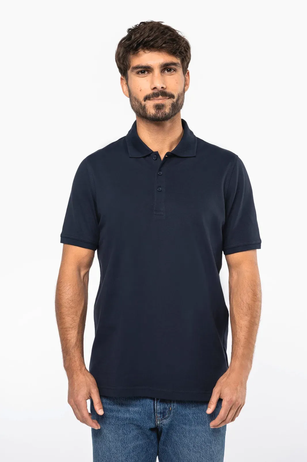 Men's short sleeve piqué polo shirt