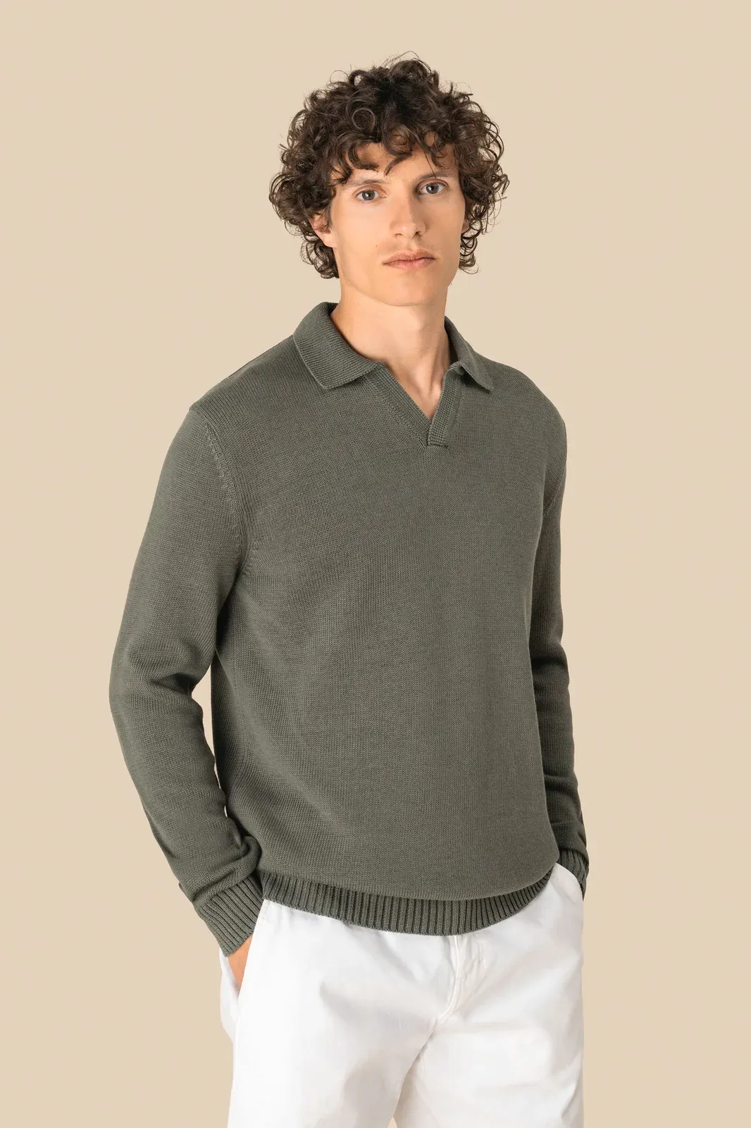 Men's Polo Neck Jumper