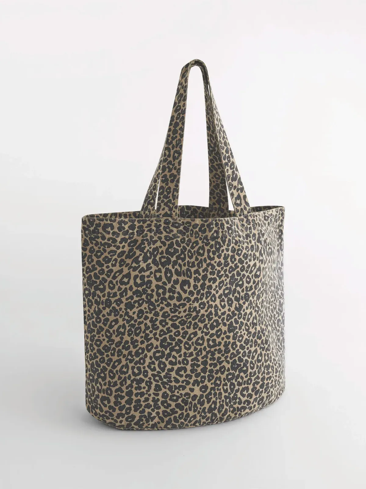 Bolsa de lona con estampado de leopardo