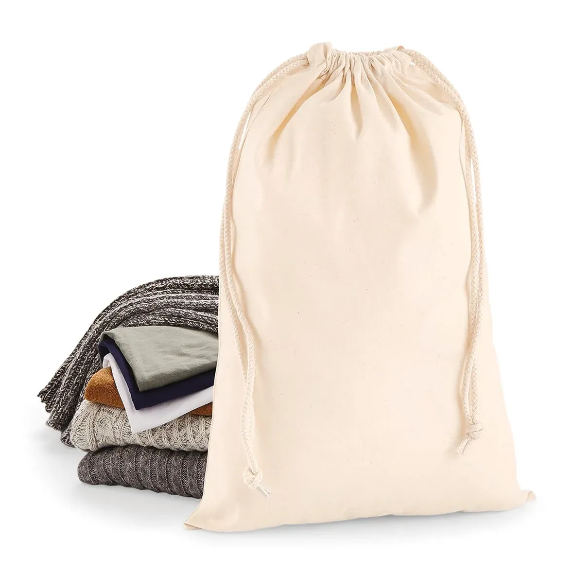 Sac cordelette en coton premium