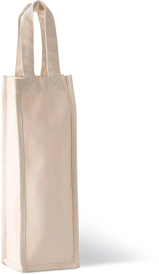 Sac porte-bouteille en coton canvas